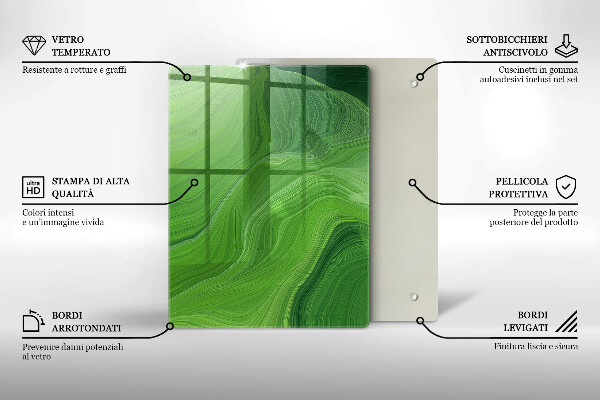 Üveg vágódeszka Só kristályok