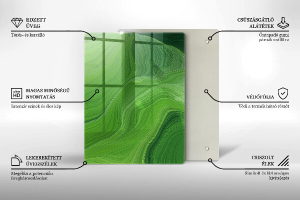 Üveg vágódeszka Só kristályok