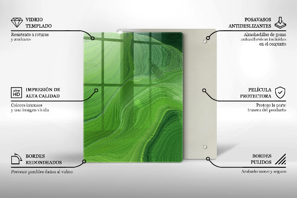 Üveg vágódeszka Só kristályok