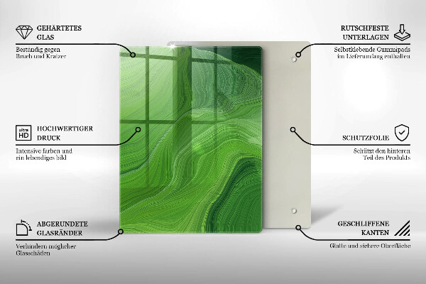 Üveg vágódeszka Só kristályok