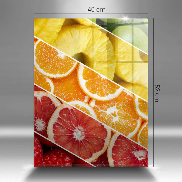 Üveg vágódeszka Színes gyümölcsök