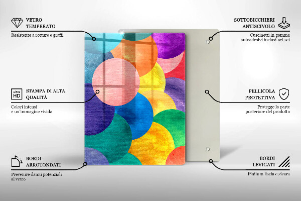 Üveg vágódeszka Geometriai vonalak