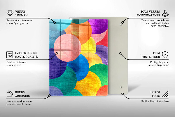 Üveg vágódeszka Geometriai vonalak