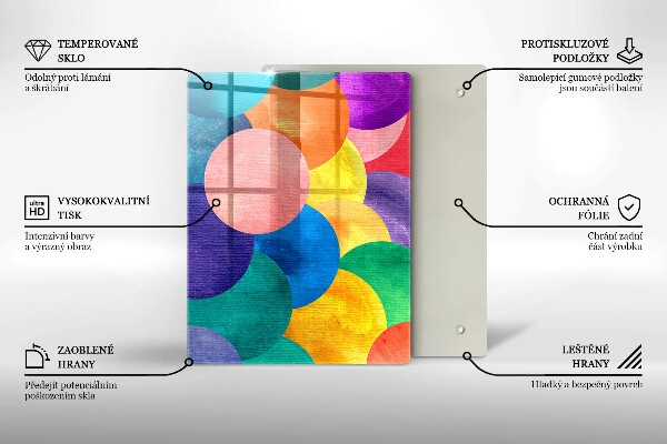 Üveg vágódeszka Geometriai vonalak