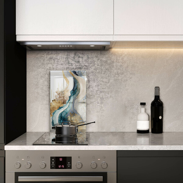 Üveg vágódeszka Színes márvány