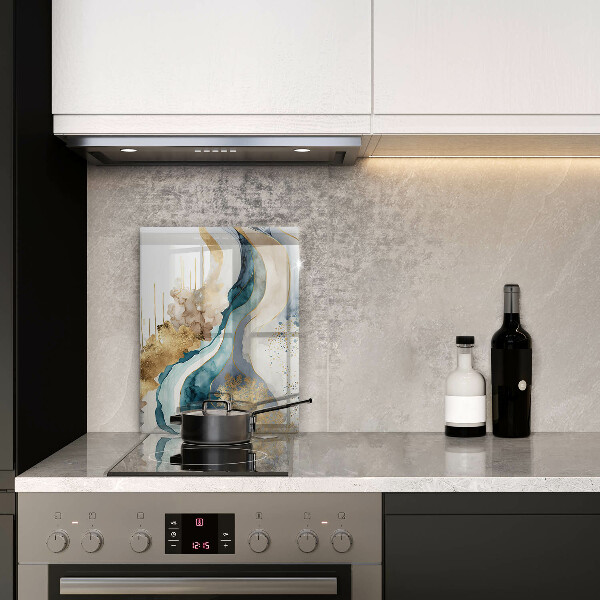 Üveg vágódeszka Színes márvány