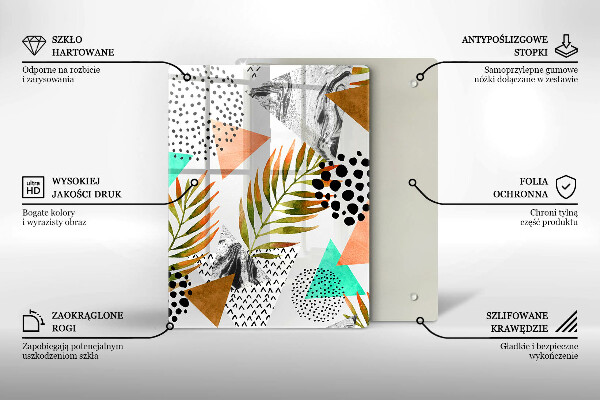 Üveg vágódeszka Kék és arany márvány