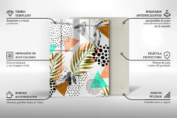 Üveg vágódeszka Kék és arany márvány