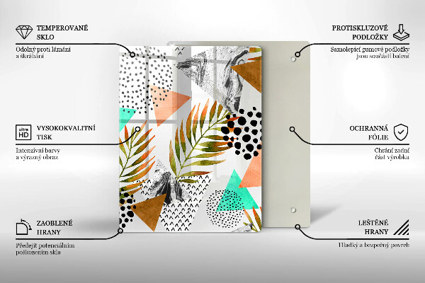 Üveg vágódeszka Kék és arany márvány