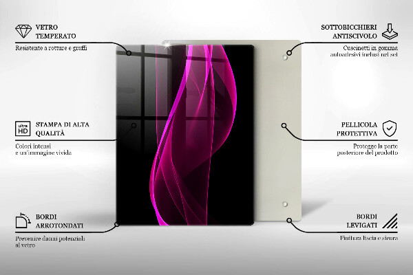 Üveg vágódeszka Olasz alapanyagok és fűszerek