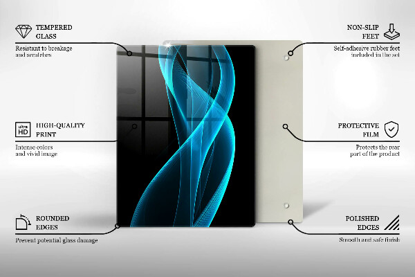 Üveg vágódeszka Közeli kép a cseresznye