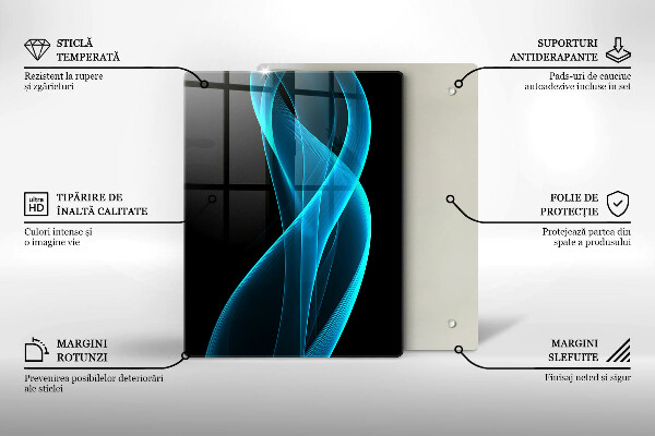 Üveg vágódeszka Közeli kép a cseresznye