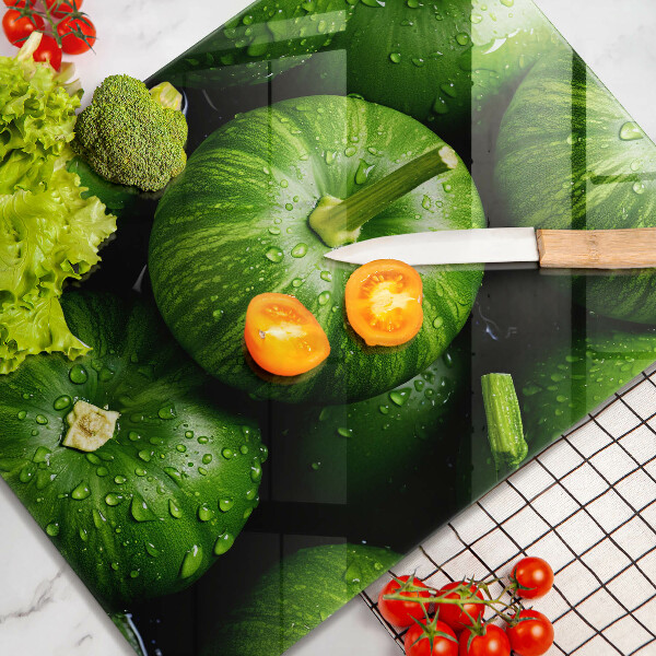 Üveg vágódeszka Zöld sütőtök