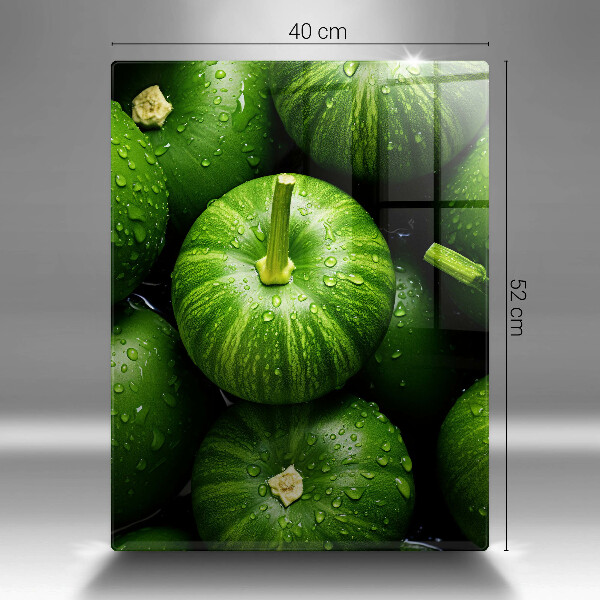 Üveg vágódeszka Zöld sütőtök