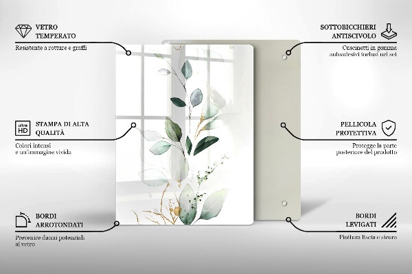 Üveg vágódeszka Zöld sütőtök