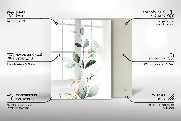 Üveg vágódeszka Zöld sütőtök