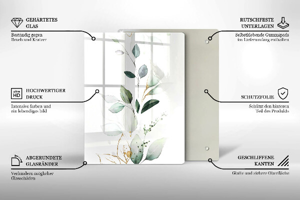 Üveg vágódeszka Zöld sütőtök