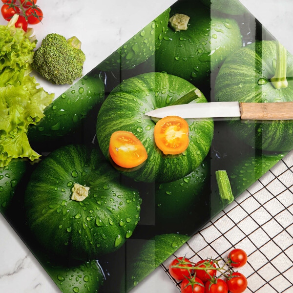 Üveg vágódeszka Zöld sütőtök