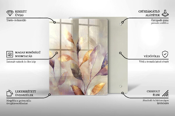 Üveg vágódeszka Zöldségek az asztalon