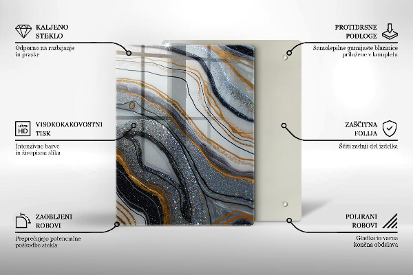 Üveg vágódeszka Lédús citromok