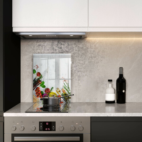 Üveg vágódeszka Zöldségek és fűszerek