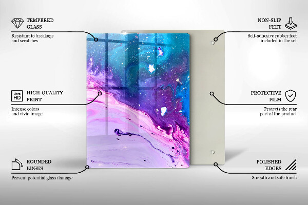 Üveg vágódeszka Zöld gyümölcsök és zöldségek