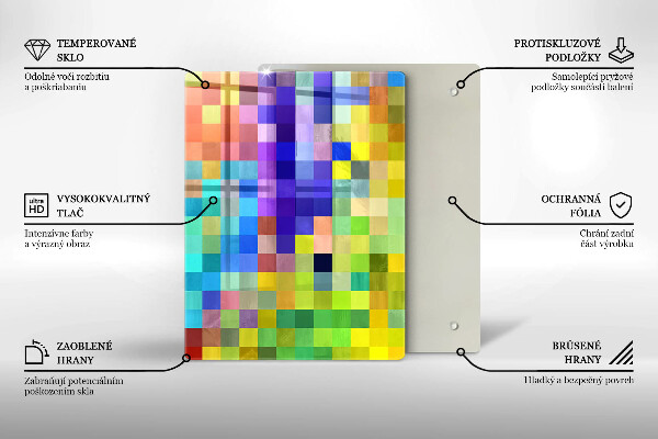Üveg vágódeszka Monstera levelek illusztráció