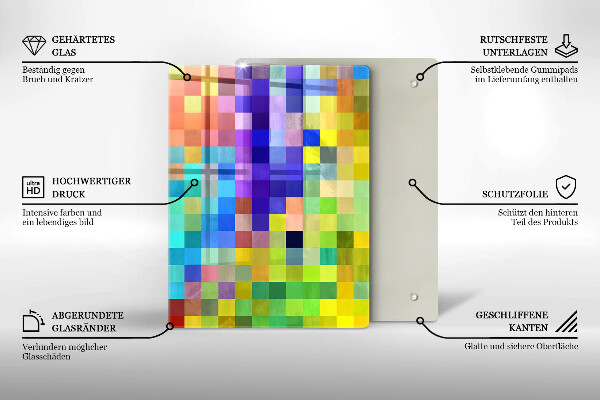 Üveg vágódeszka Monstera levelek illusztráció
