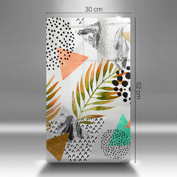 Üveg vágódeszka Boho levelek minta