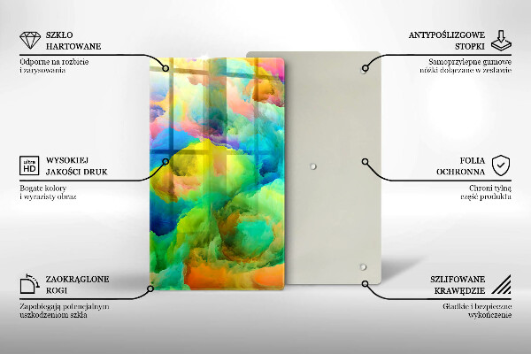 Üveg vágódeszka Színes absztrakció