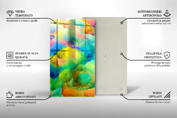 Üveg vágódeszka Színes absztrakció