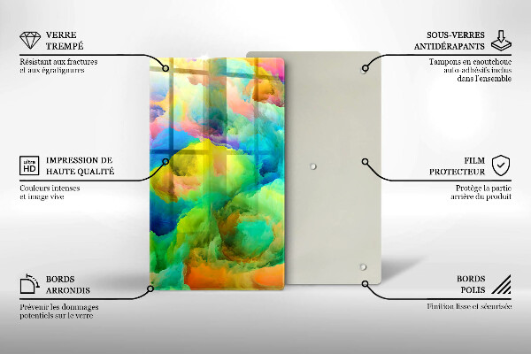 Üveg vágódeszka Színes absztrakció