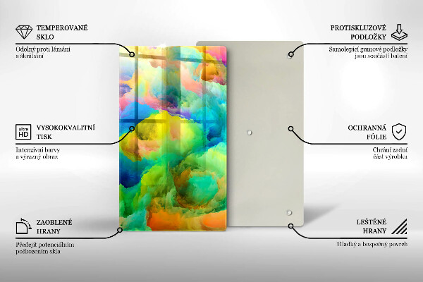 Üveg vágódeszka Színes absztrakció