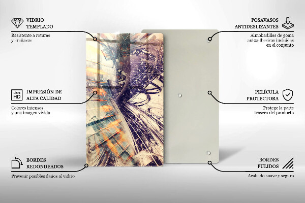 Üveg vágódeszka Modern kompozíció