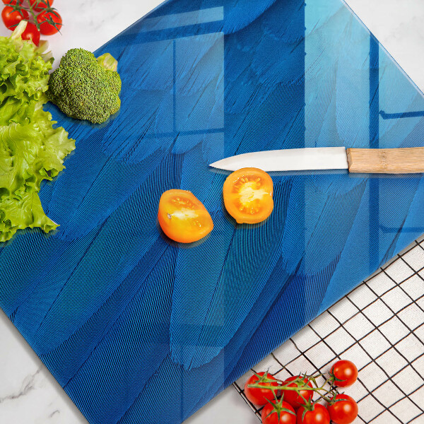 Üveg vágódeszka Madártollak