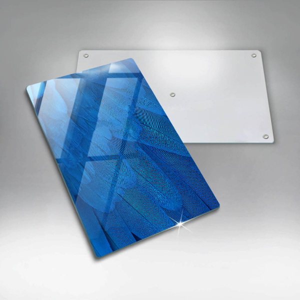 Üveg vágódeszka Madártollak