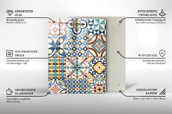 Üveg vágódeszka Finom fehér márvány