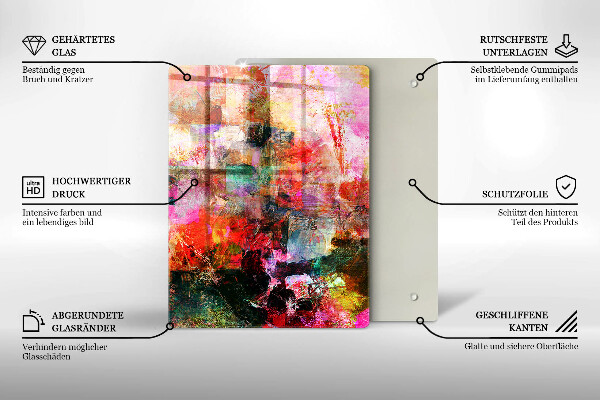 Üveg vágódeszka Bordugók varrat nélküli mintát