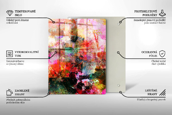 Üveg vágódeszka Bordugók varrat nélküli mintát