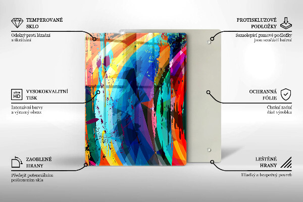 Üveg vágódeszka Vad dzsungel levelei