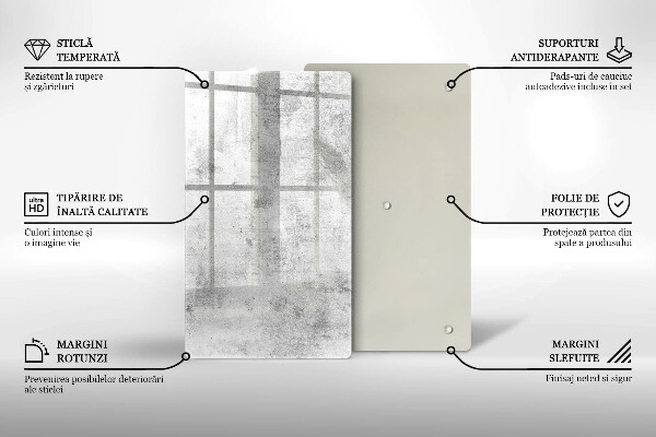 Üveg vágódeszka Beton textúra