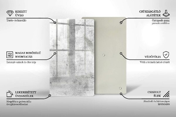 Üveg vágódeszka Beton textúra