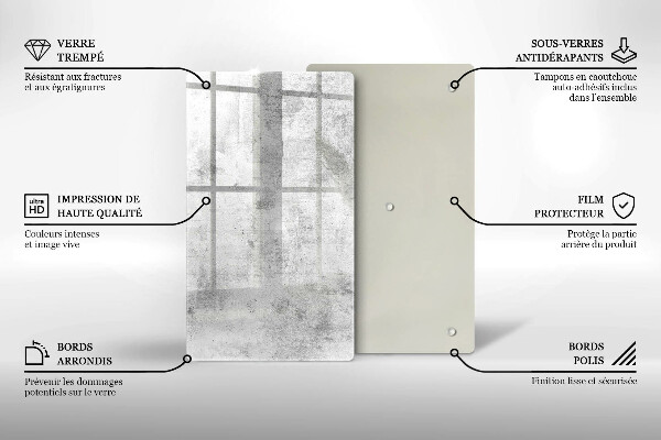 Üveg vágódeszka Beton textúra