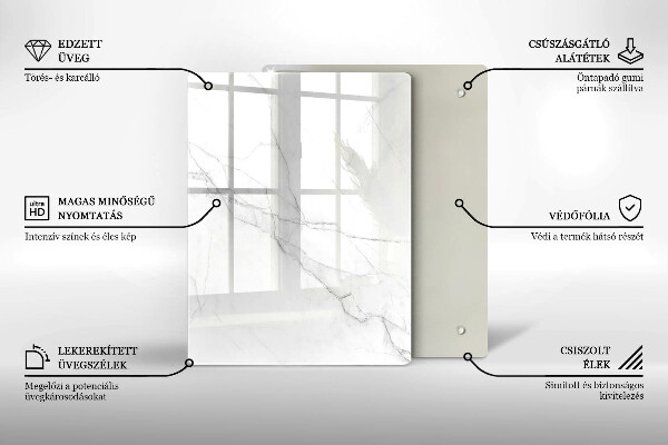 Üveg vágódeszka Pasztell márvány