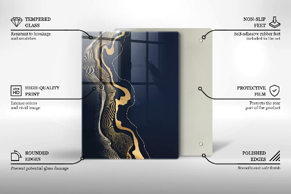 Üveg vágódeszka Fa textúra táblák