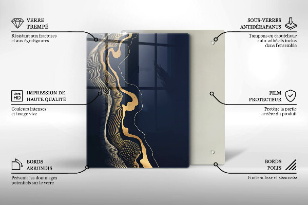 Üveg vágódeszka Fa textúra táblák