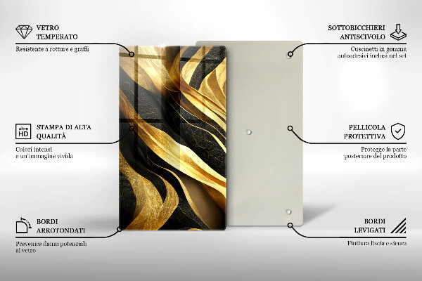 Üveg vágódeszka Elegáns absztrakció