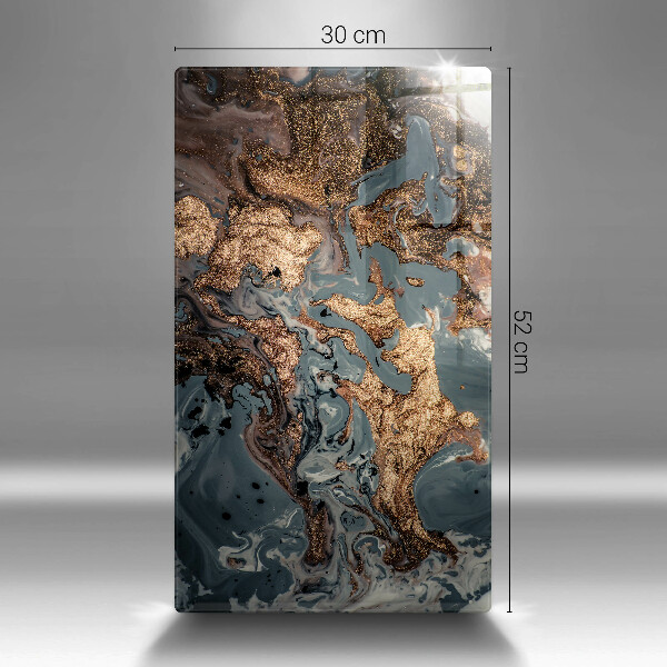 Üveg vágódeszka Dekoratív szikla arannyal