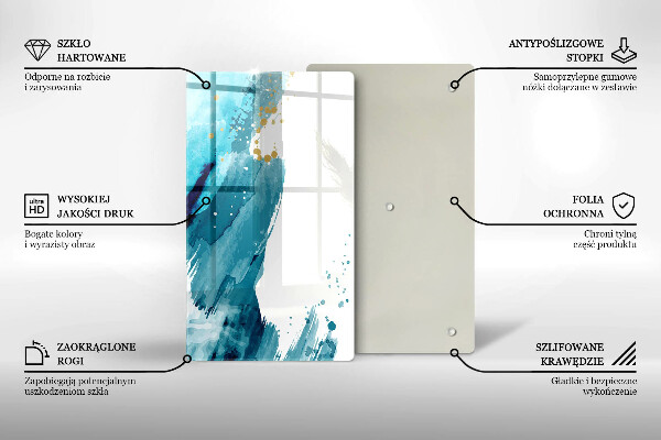 Üveg vágódeszka Kék foltok