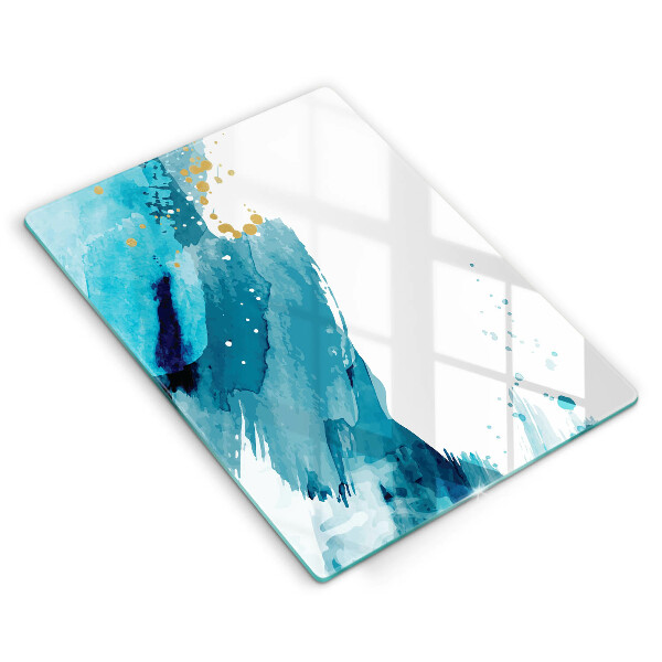 Üveg vágódeszka Kék foltok